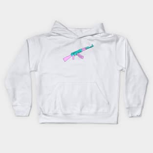 Ak-47 Vaporwave sticker Kids Hoodie